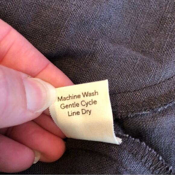 Milkit charcoal gray linen belted wrap nursing robe / cardigan size One Size - Picture 14 of 15